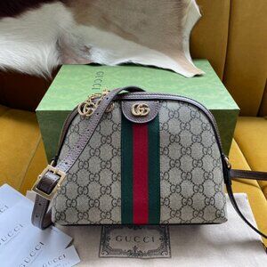 Ophidia small shoulder bag 499621 GG Supreme Canvas/ Leather /352410